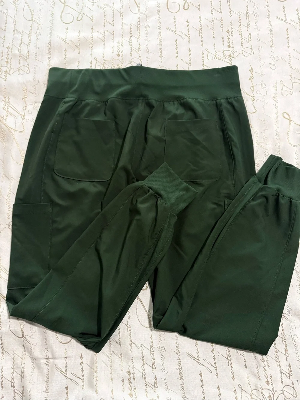 Landau Dark Green Jogger Scrub Pants with Utility Pockets
